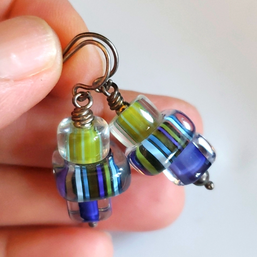Hand-made glass earrings ✨️
